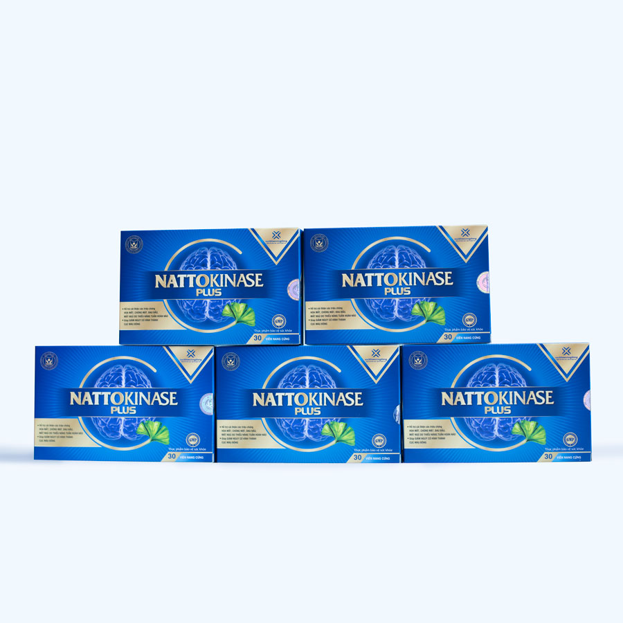 Thực phẩm bảo vệ sức khỏe NATTOKINASE PLUS Viện Dược Liệu - Hoạt huyết dưỡng não - Hỗ trợ phòng ngừa tai biến, đột quỵ