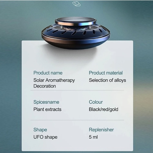 Đĩa Bay Nước Hoa Ô Tô Solar Aromatherapy Khuếch Tán
