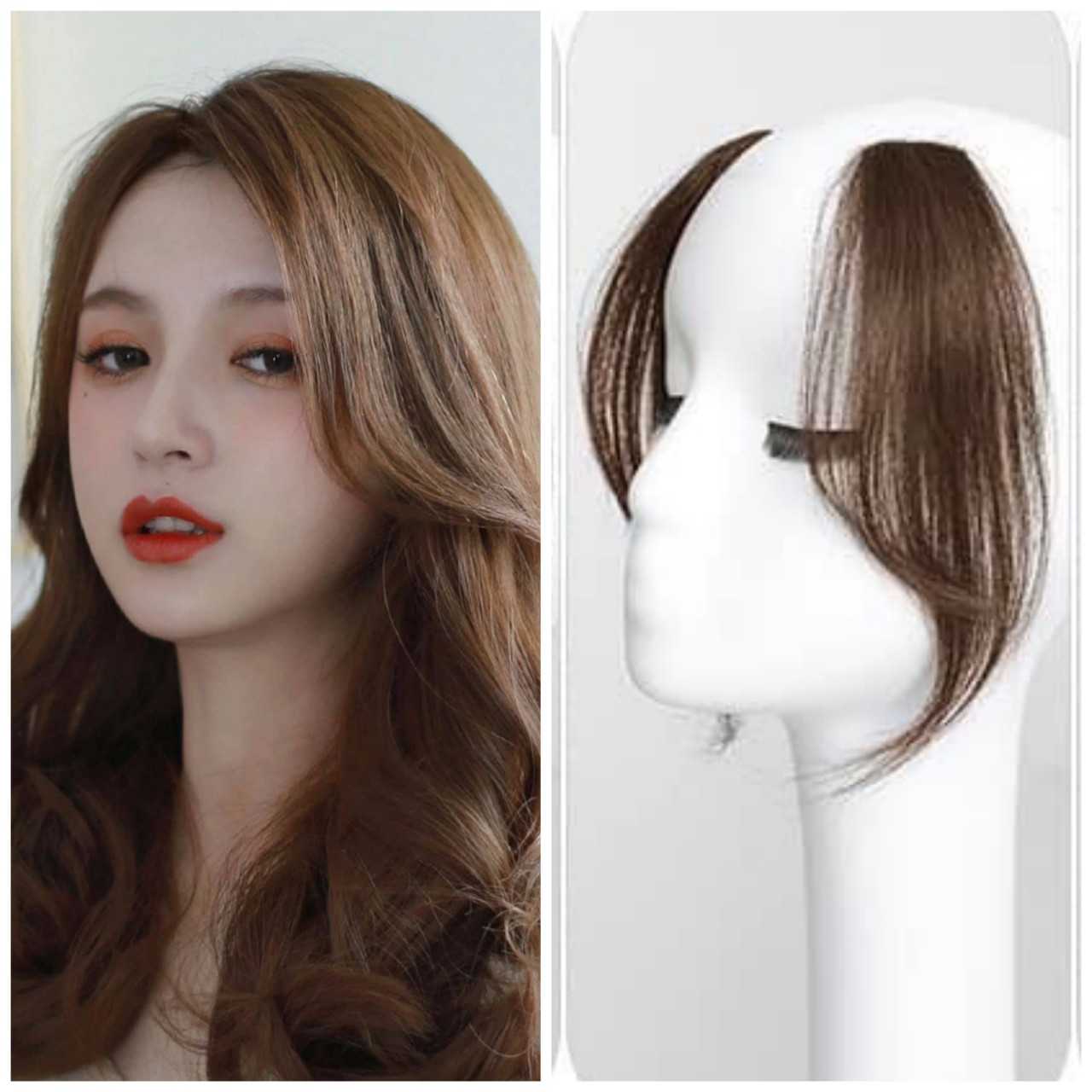 Tóc giả nữ mái bay, mái cài, mái giả, tóc mái dài