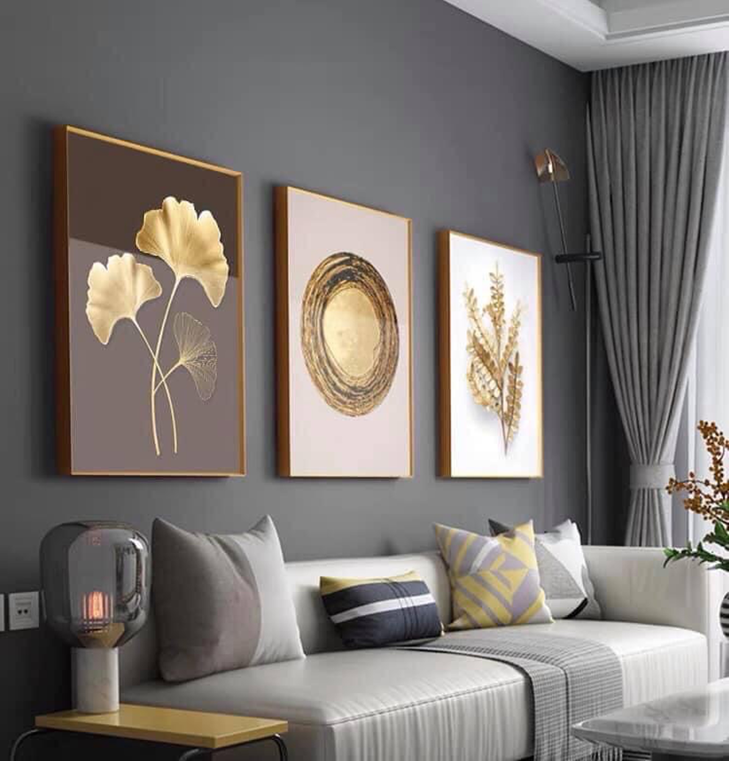 Bộ Tranh Treo Tường Tráng Gương Decor Phong Cách Bắc Âu Treo Cầu Thang Phòng Ngủ phòng Khách phÒng Làm Việc. Tặng Kèm Đinh Treo Không Cần Khoan Tường