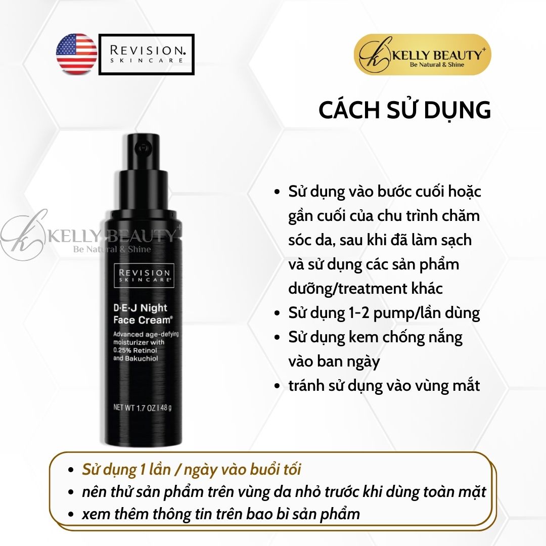 Kem Đêm Chống Lão Hóa Chuyên Sâu Revision D·E·J Night Face Cream | Kelly Beauty
