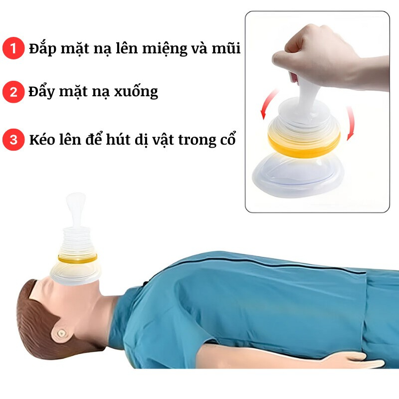 Bộ Sơ Cứu CPR Hút Dị Vật Mắc Cổ Họng Dành Bé Và Người Lớn - Dụng Cụ Chống Hóc - Thiết Bị Chống Ngạt Cứu Hộ Khẩn Cấp