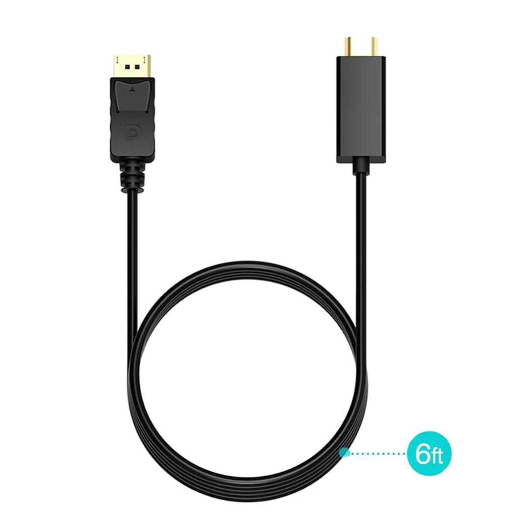 DP to   Cable Adapter Gold Plated Black