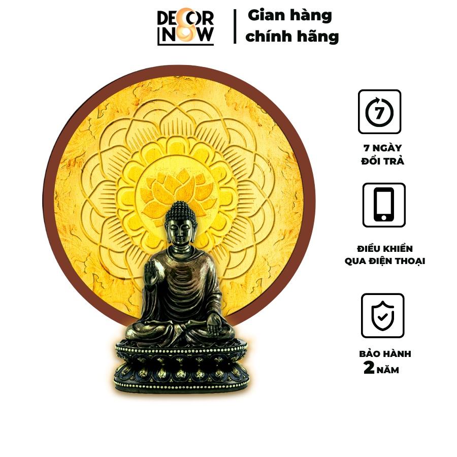 Đèn Hào Quang Phật In Tranh Trúc Chỉ DECORNOW 30,40 cm, Trang Trí Ban Thờ, Hào Quang Trúc Chỉ MANDALA DCN-TC48