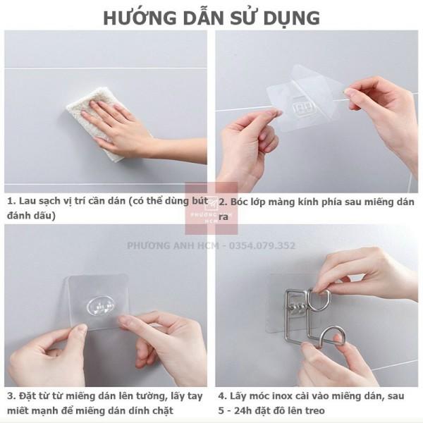 Móc dán tường, treo thớt , thau, rổ đa năng dán tường chất liệu inox siêu chắc không gỉ sét