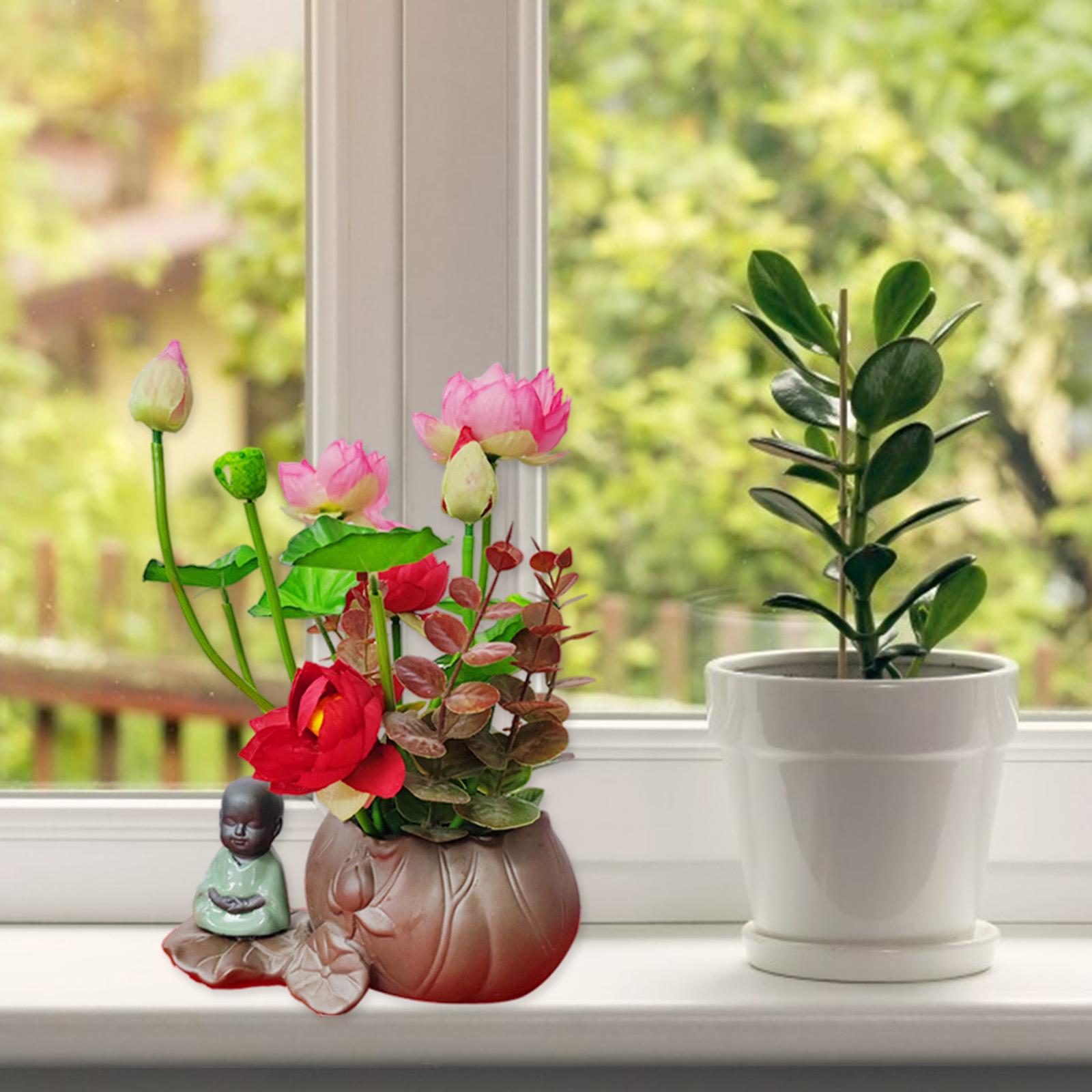 Bonsai Simulation Artificial Pot Plant Home Fake and buddha