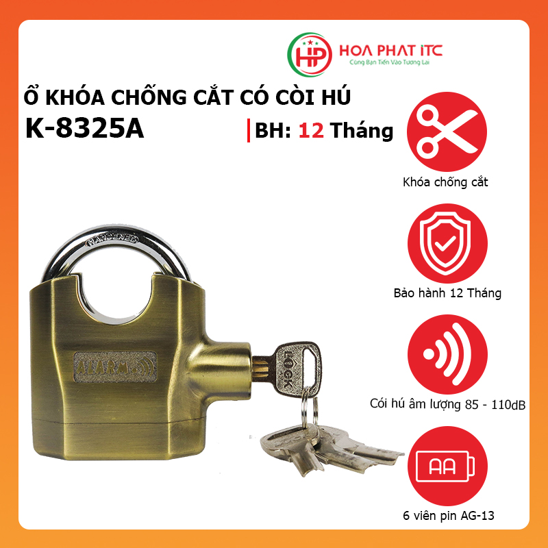 Ổ khóa chống trộm có còi hú K-8325A