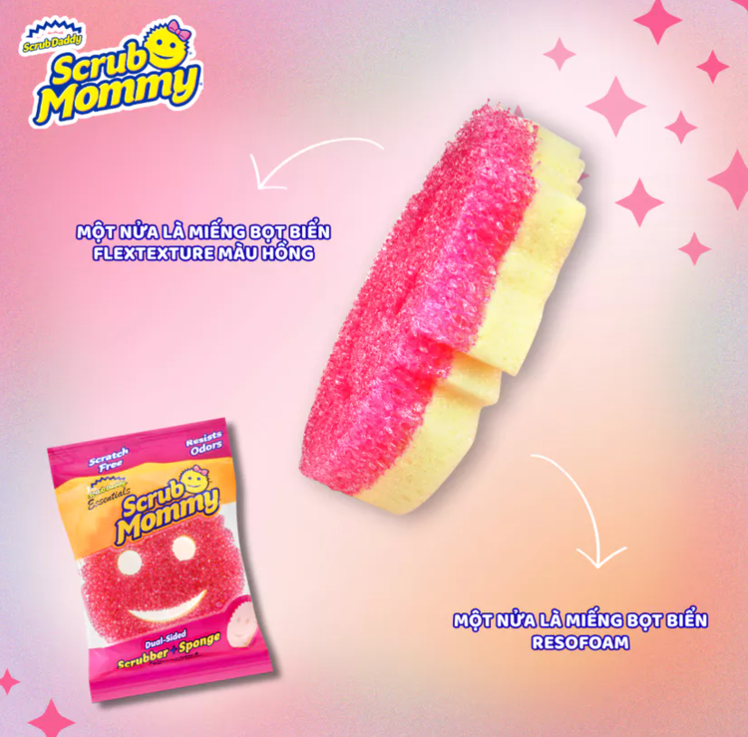 [Phiên Bản Essentials] Miếng rửa chén bọt biển Scrub Mommy mỏng hơn