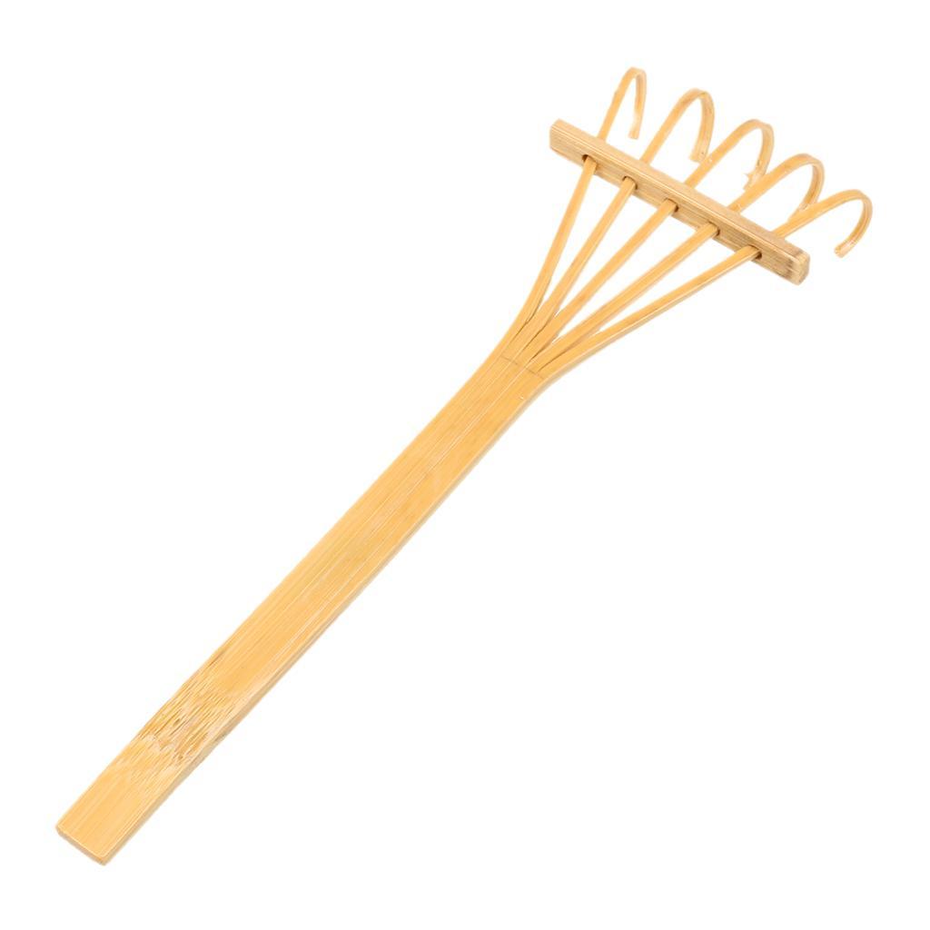 2x Japanese Style Natural Bamboo Rake for Zen Garden Sand Home Decoration