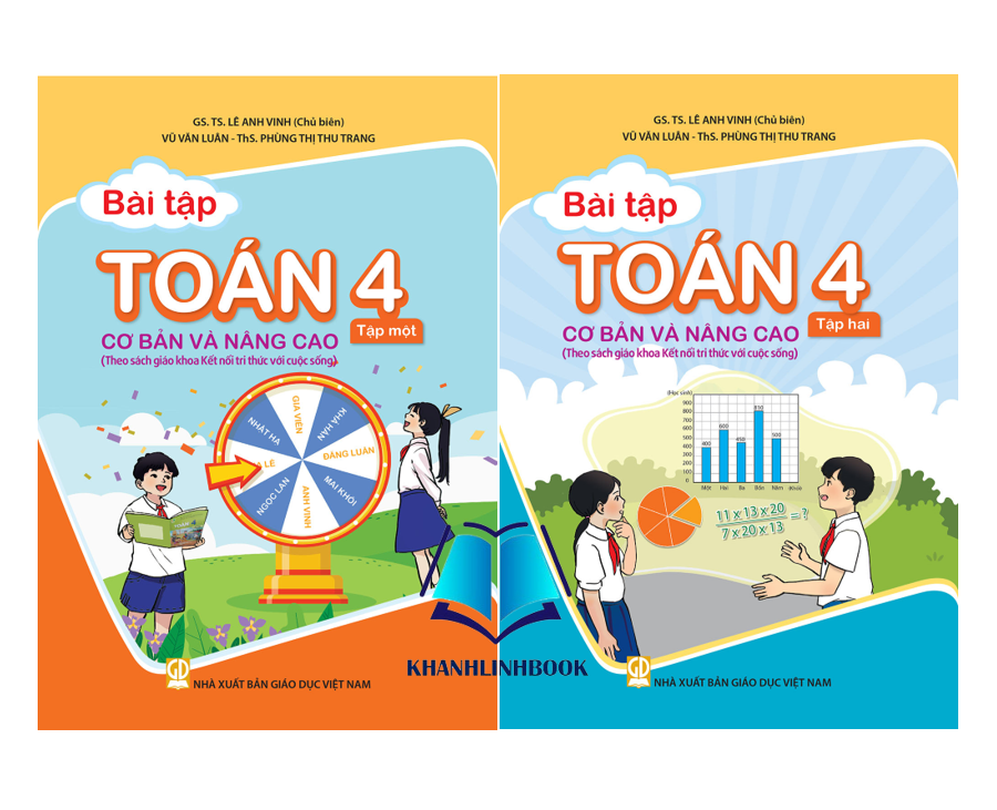 Sách - Combo Bài tập toán 4 cơ bản và nâng cao - tập 1 + 2