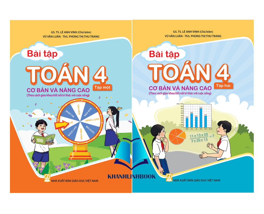 Sách - Combo Bài tập toán 4 cơ bản và nâng cao - tập 1 + 2 ( kết nối )