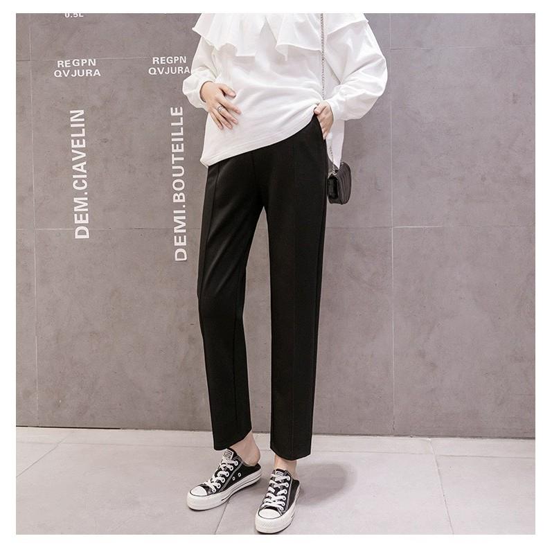Quần Bầu Baggy VẢI CẠP CHÉO Cao Cấp có chun chỉnh cho mẹ bầu QB296
