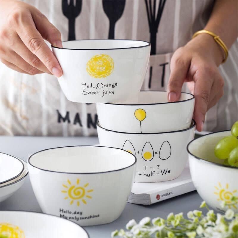 SET 6 BÁT ĂN VUÔNG MẶT TRỜI