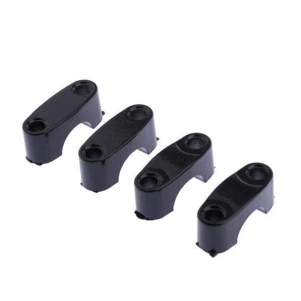 2X 22mm Black Handlebar Bar Mount Riser Clamp Bracket Adaptor for Motorbike ATV