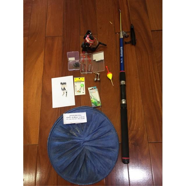 Bộ cần câu cá 2,1m siêu rẻ  docaucagiangnam