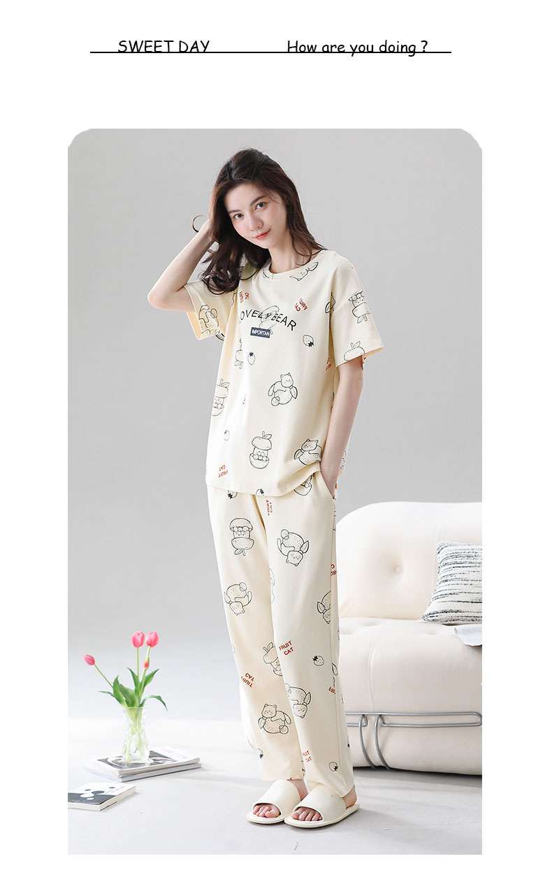 Quần áo mặc nhà cotton 8073