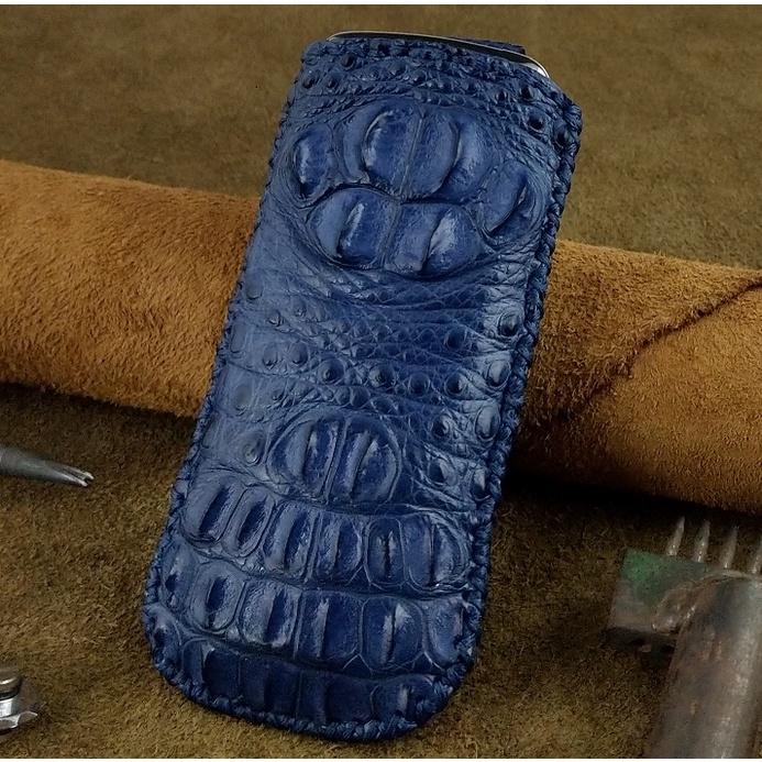 Bao da có dây rút cho Nokia 8800 handmade da cá sấu thật có gù