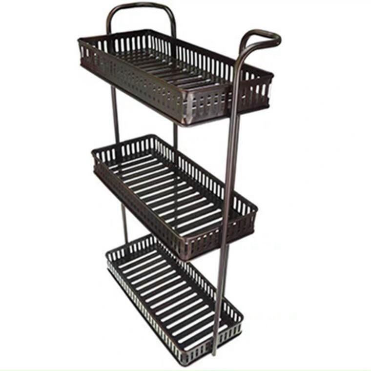 KỆ GIA VỊ INOX 304 SƠN TĨNH ĐIỆN 2 TẦNG, 3 TẦNG THẲNG