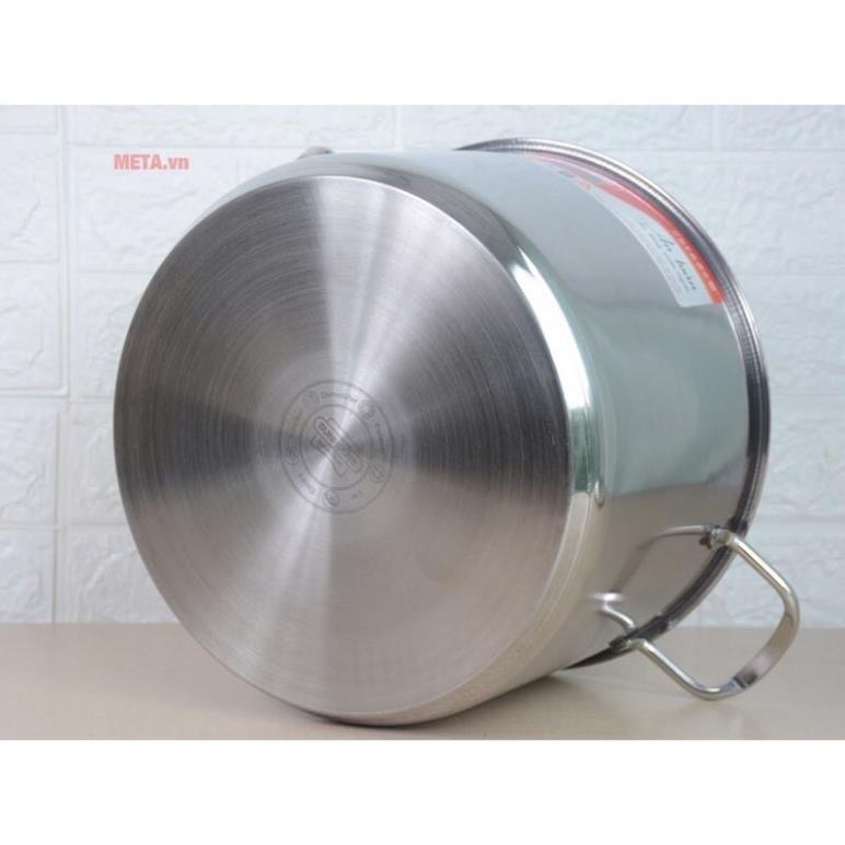 Nồi luộc gà inox 3 đáy SUNHOUSE size 32/ size 28 Vung kính cường lực - Hàng chính hãng