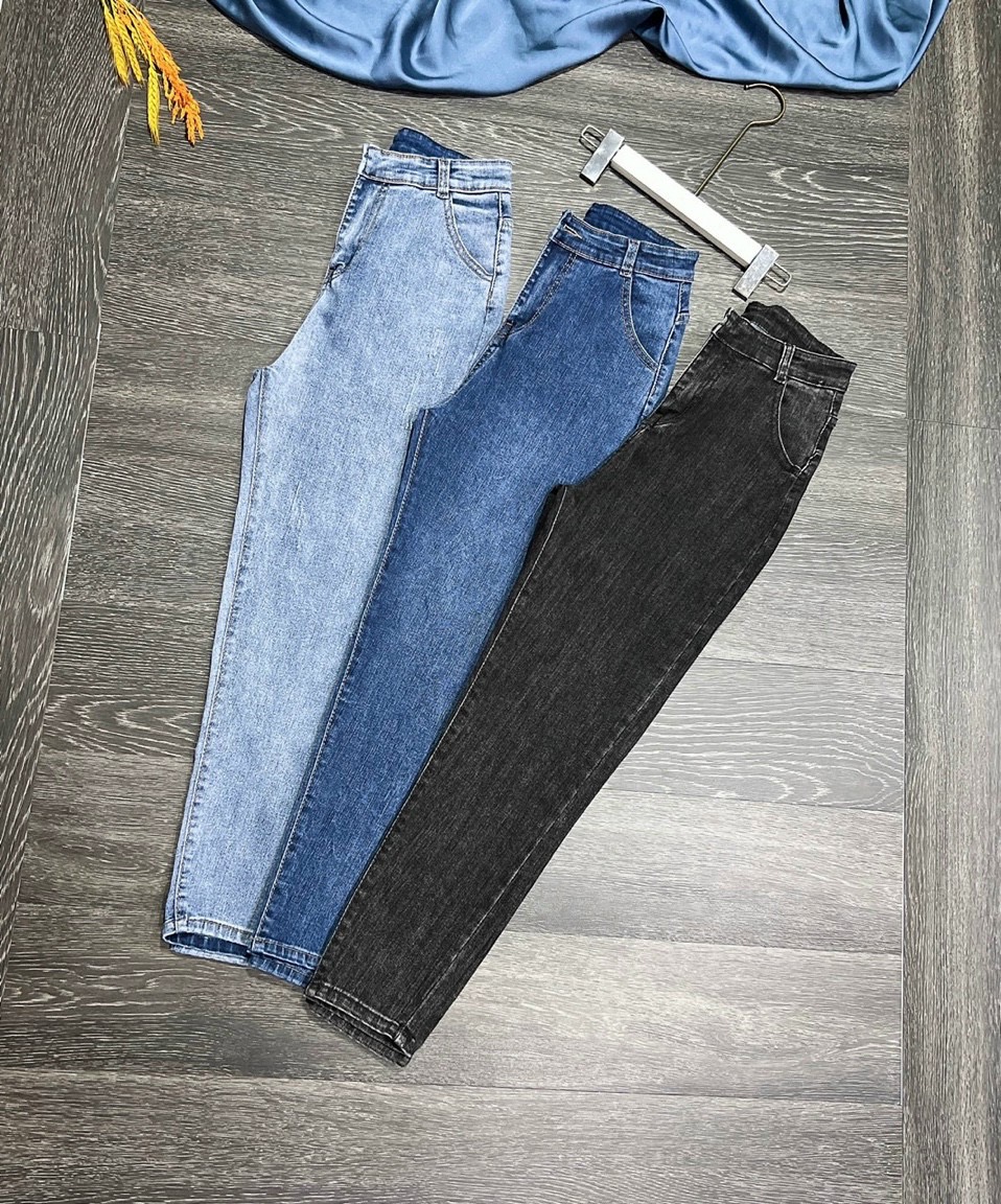 Quần Jeans Baggy Trơn Co Giãn JBG3250