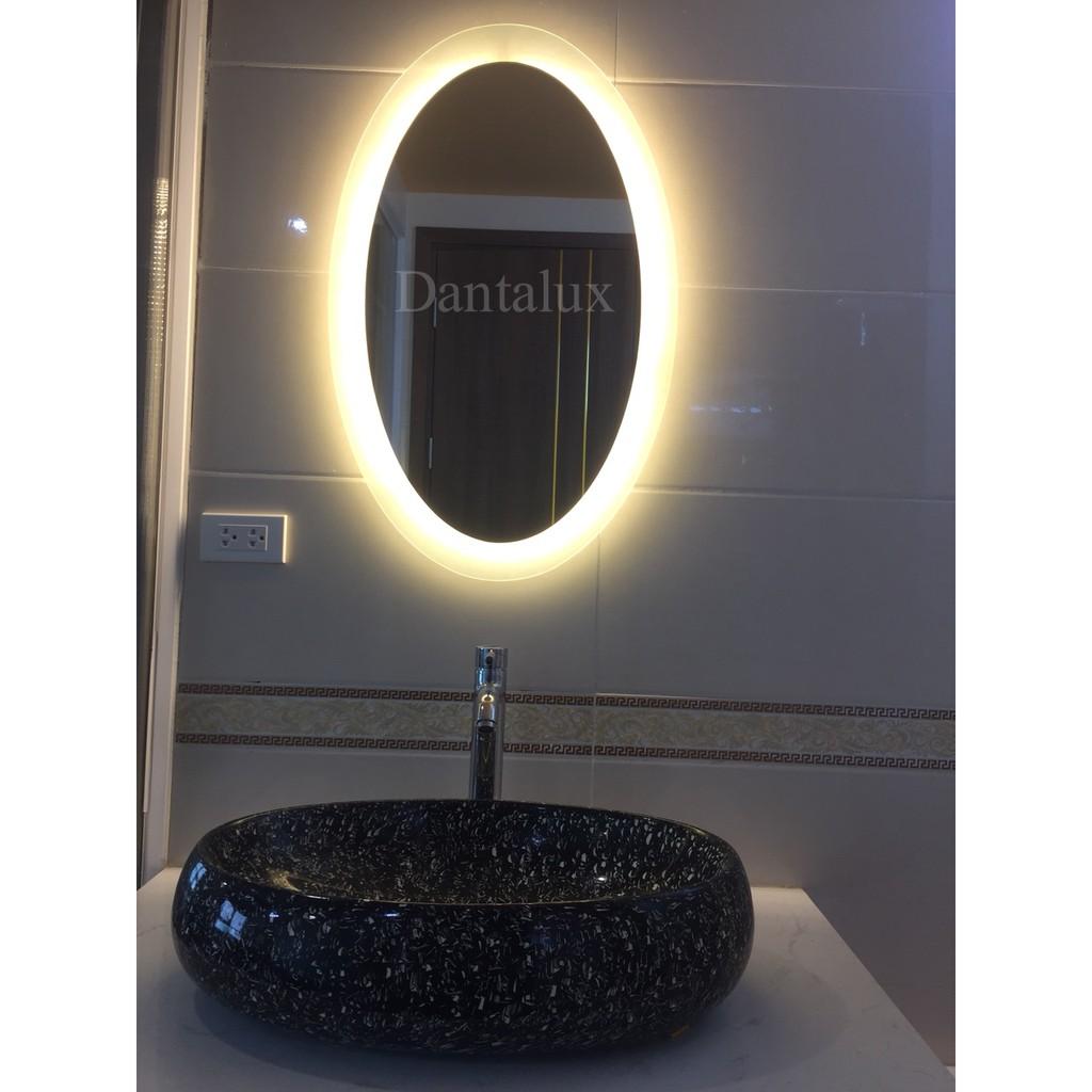GƯƠNG ĐÈN LED PHÒNG TẮM, TRANG ĐIỂM PHÔI BỈ HÌNH OVAL ELIP DAN5580
