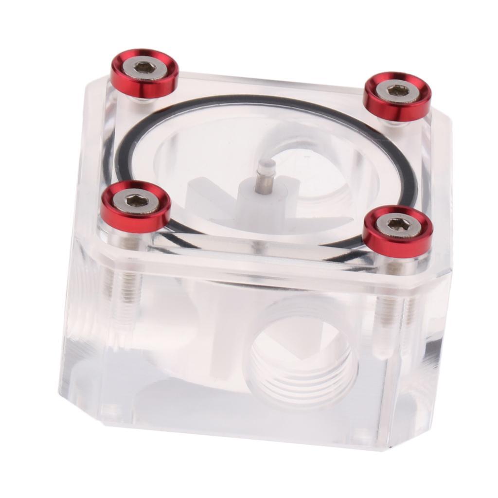 1Piece G1/4 Computer Water Cooling Water Flow Meter Indicator for PC-Clear White