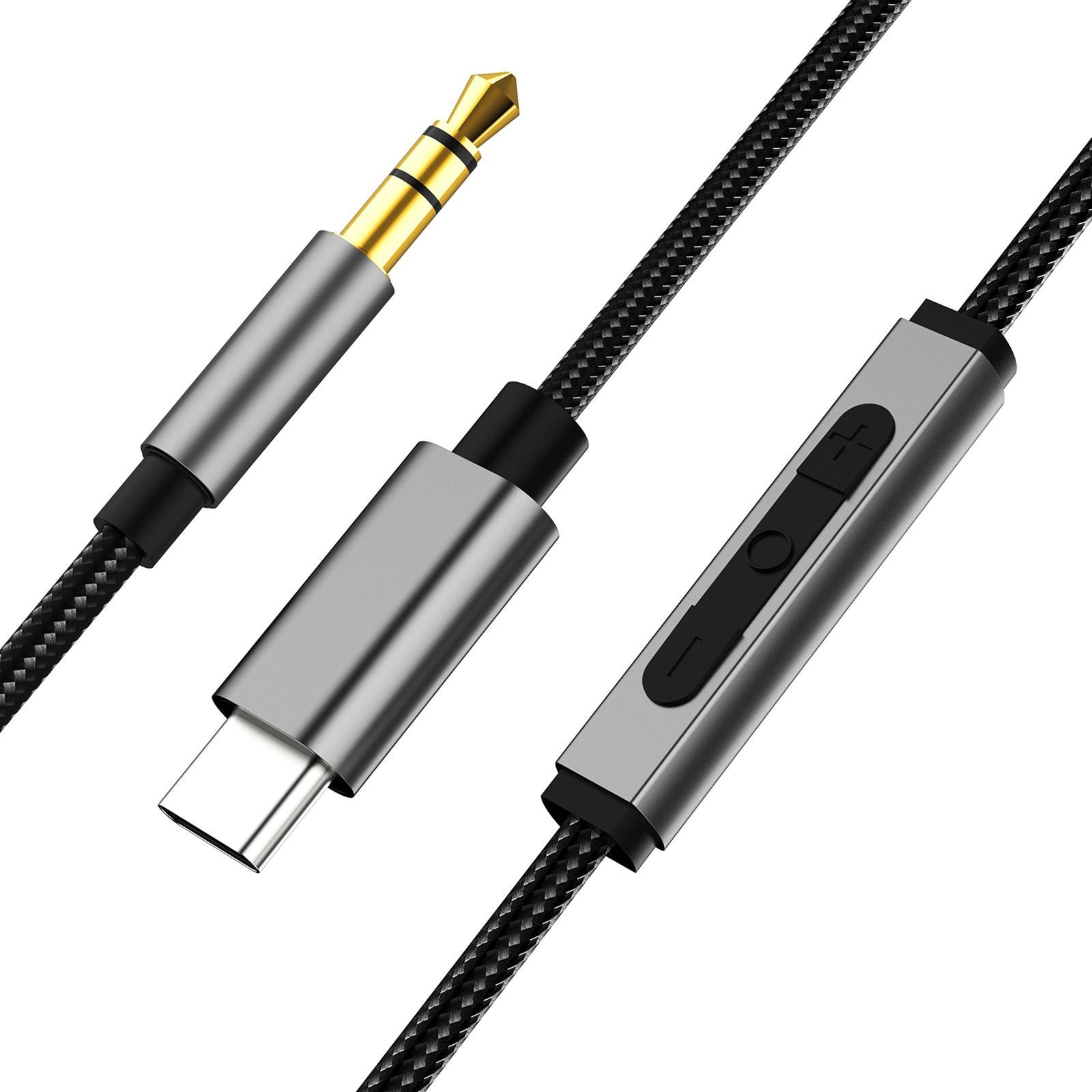 USB C to 3.5mm Audio AUX Cable USB C to AUX Cable Dongle Cable Cord for PC