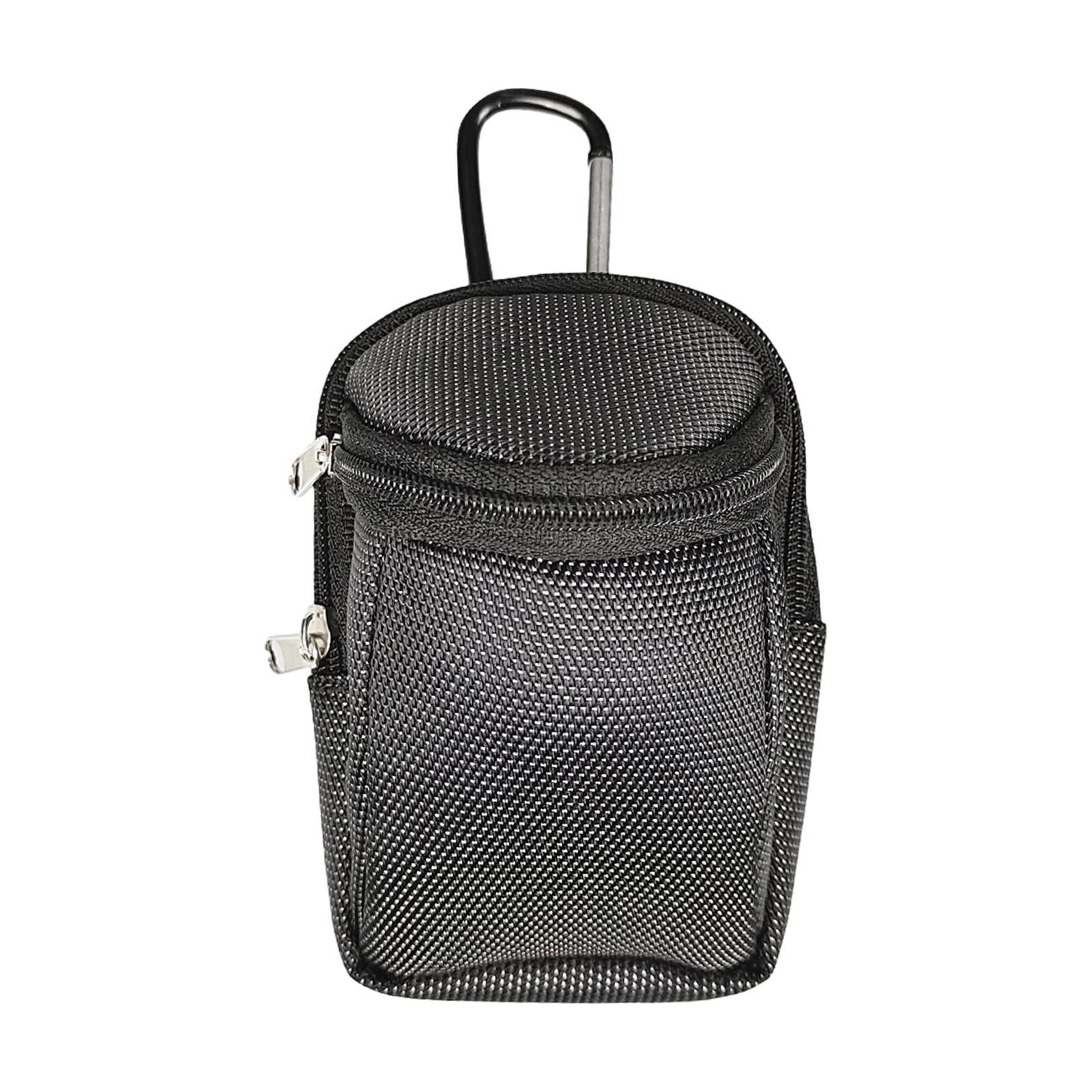 Golf Ball Pouch Golf Ball Carry Bag Lightweight Practical Golf Ball Storage Bag Two Zipper Pockets Golf Ball Case Golfer Gift