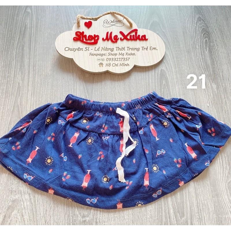 (Size 14-16kg) Chân váy ngắn kèm chip bé gái