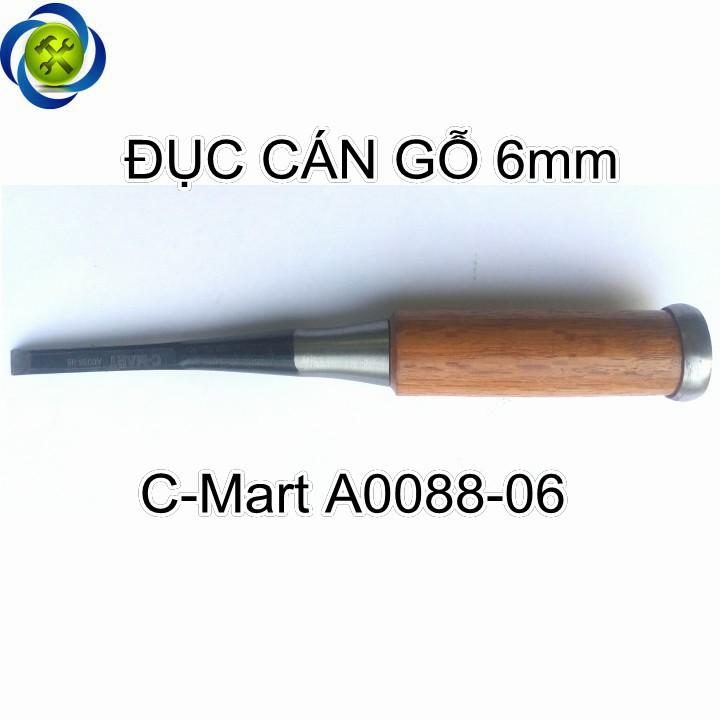 Đục thợ mộc cán gỗ C-Mart A0088-06 6mm