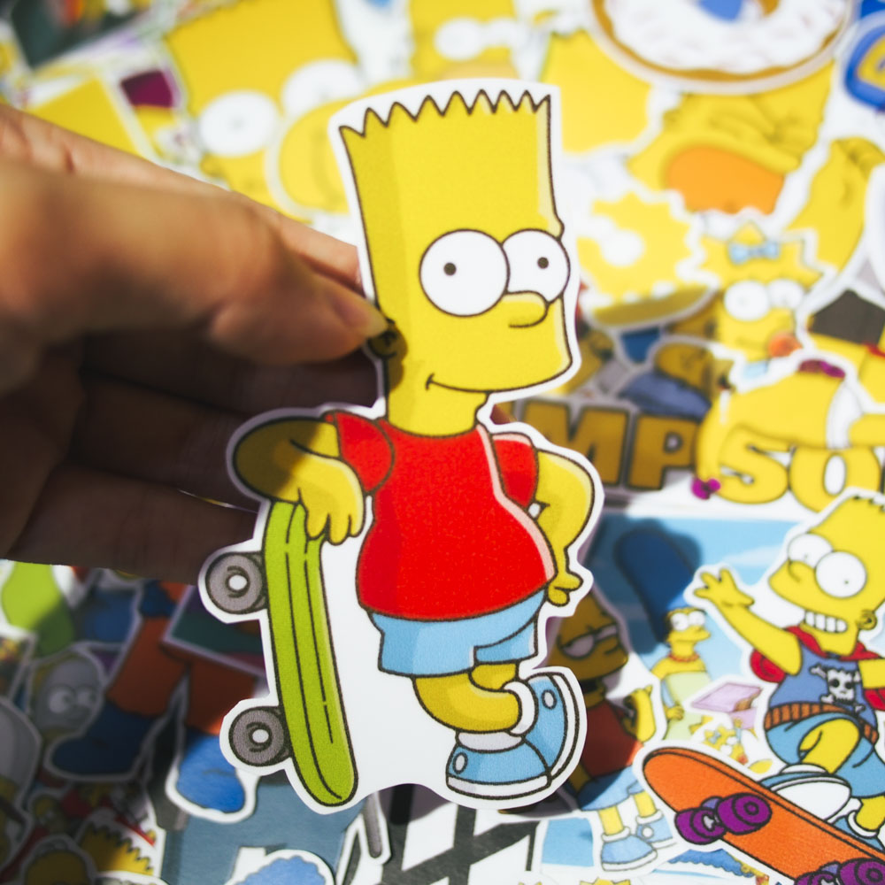 Set 100 sticker hình dán - The Simpsons