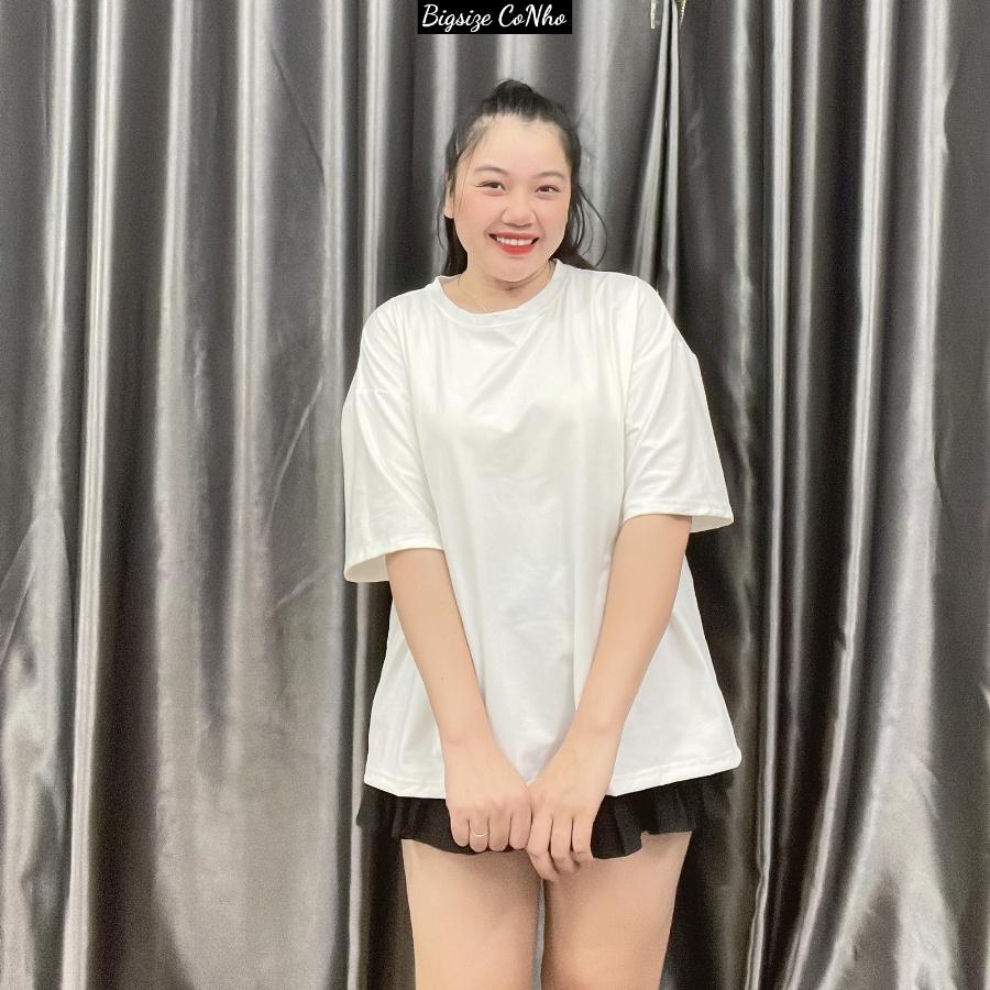 Áo thun tay ngắn bigsize nữ freesize form rộng cho nàng Chuppy từ 58-95kg, Áo phông trơn oversize THUN TN