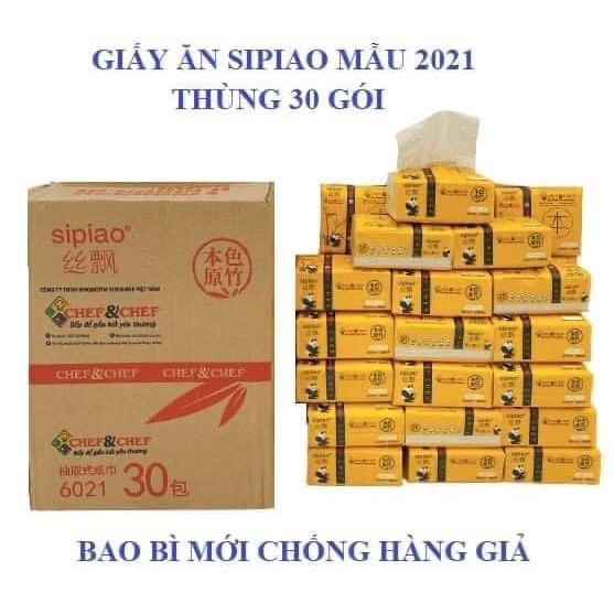 GIẤY ĂN GẤU TRÚC SIPAO LOẠI MÃ ĐỦ THÙNG 30 GÓI