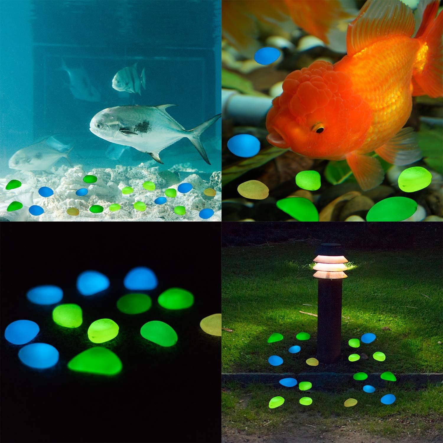100 Viên Đá Phát Sáng, Sỏi Phát Sáng Nhiều Màu Sắc, Đá Trang Trí Vào Ban Đêm Cho Sân Vườn Ngoài Trời Bể Cá Lối Đi Bể Con Đường Bãi Cỏ