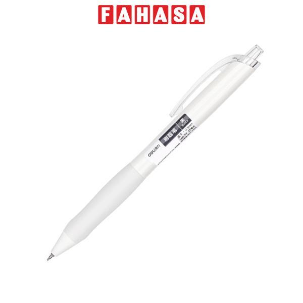 Bút Gel Dạng Bấm Mực Nhanh Khô 0.5 mm - Deli S60-ST - Mực Đen