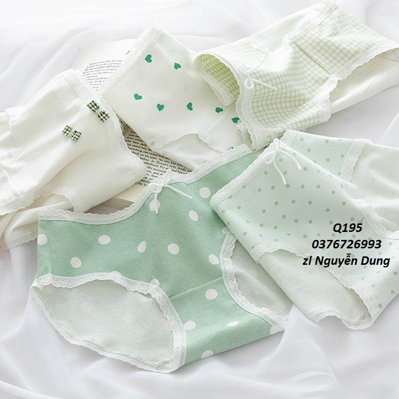 Quần Lót Nữ Cotton Hình Tim-Bi Thời Trang Nhật . Hàng Loại Đẹp.