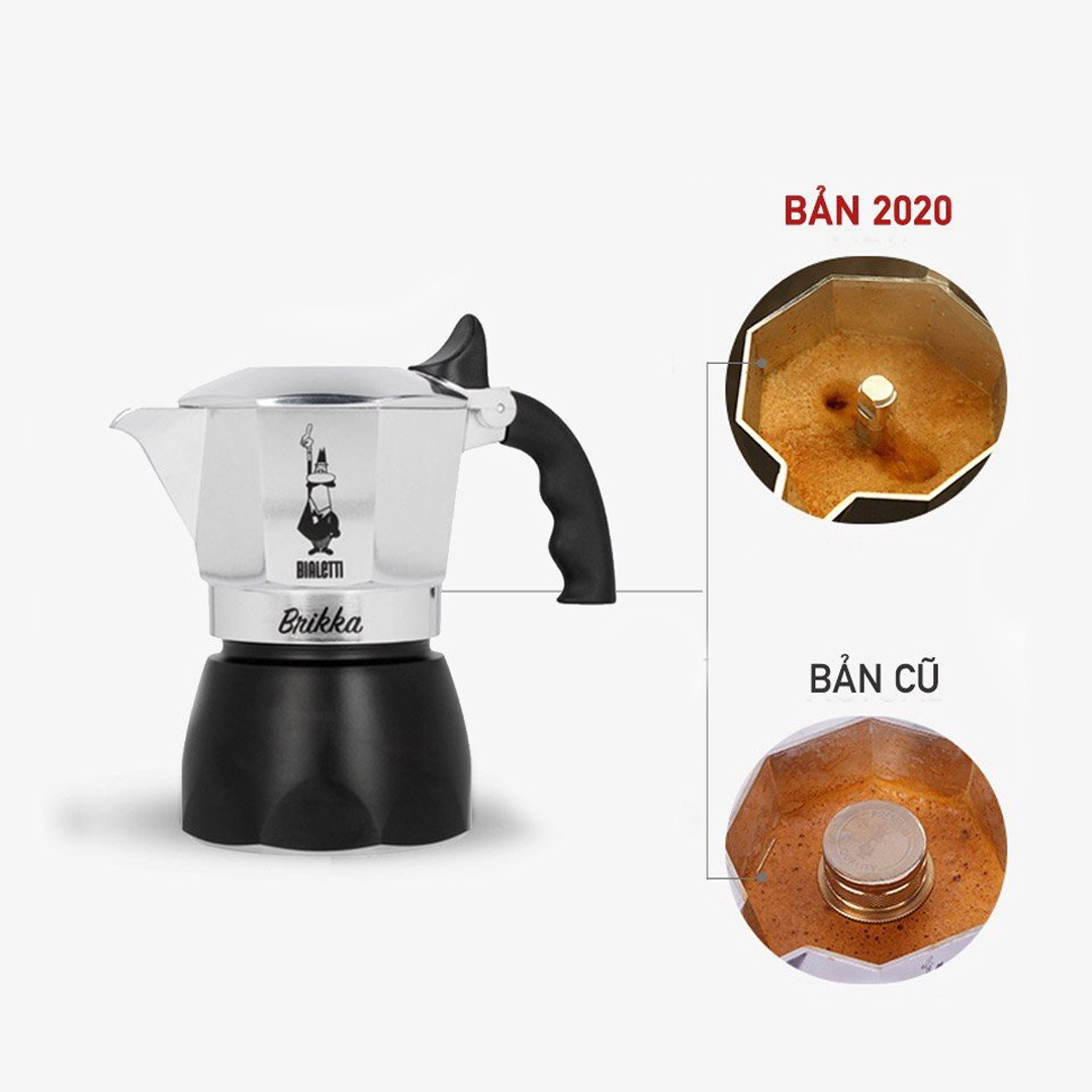 Ấm pha cà phê Bialetti Brikka 2 cup - Hàng chính hãng