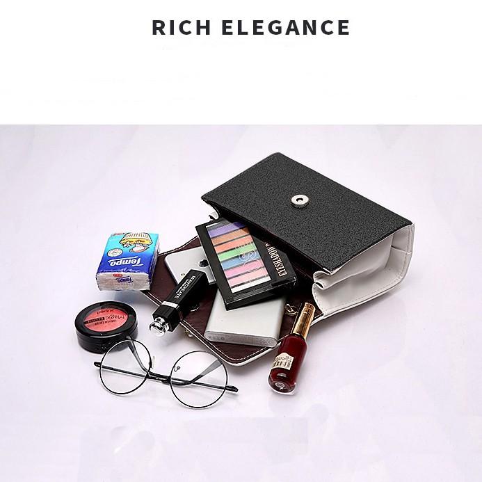 Túi Đeo Chéo Đính Thiên Nga Màu Đen