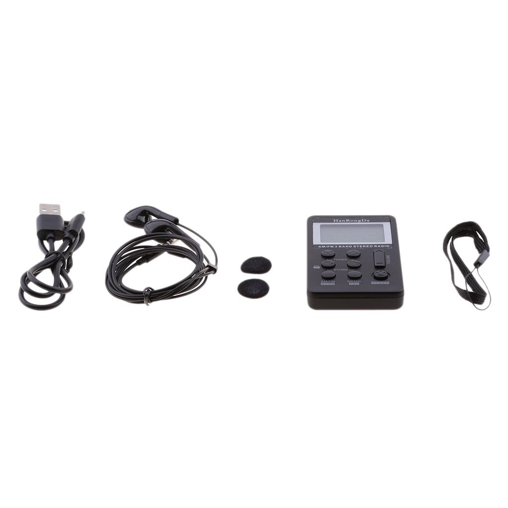 Portable Digital Tuning AM / FM Stereo Radio With Earphone For Walk