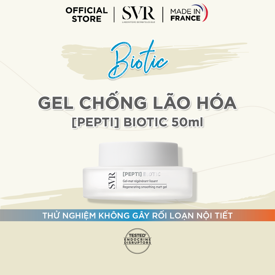 Gel dưỡng da giúp làm se khít lỗ chân lông, chống nhăn,làm da mềm mịn và giúp làm đều màu da SVR [PEPTI] BIOTIC 50ml