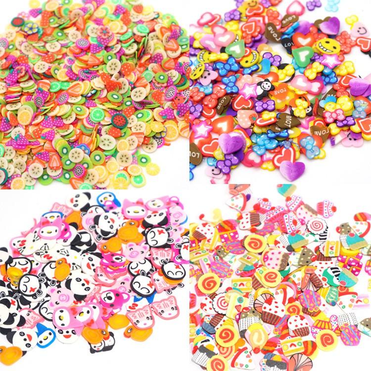 Túi 300 Phụ Kiện Đất Sét Trang Trí Ốp ĐIện Thoại/Nail/Resin Làm Handmade