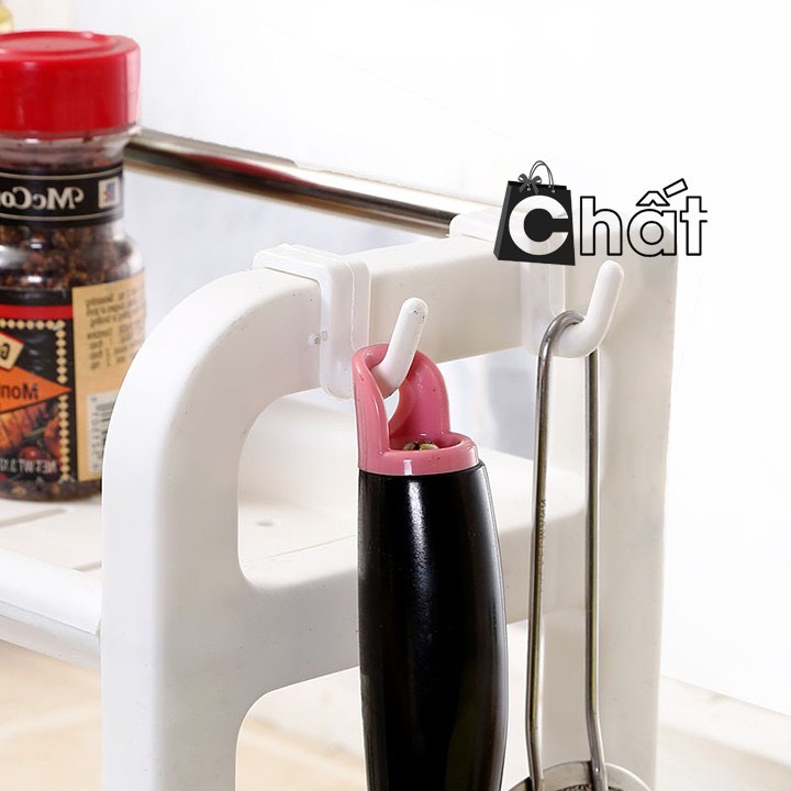 Kệ để lọ gia vị chữ H có khay để thớt