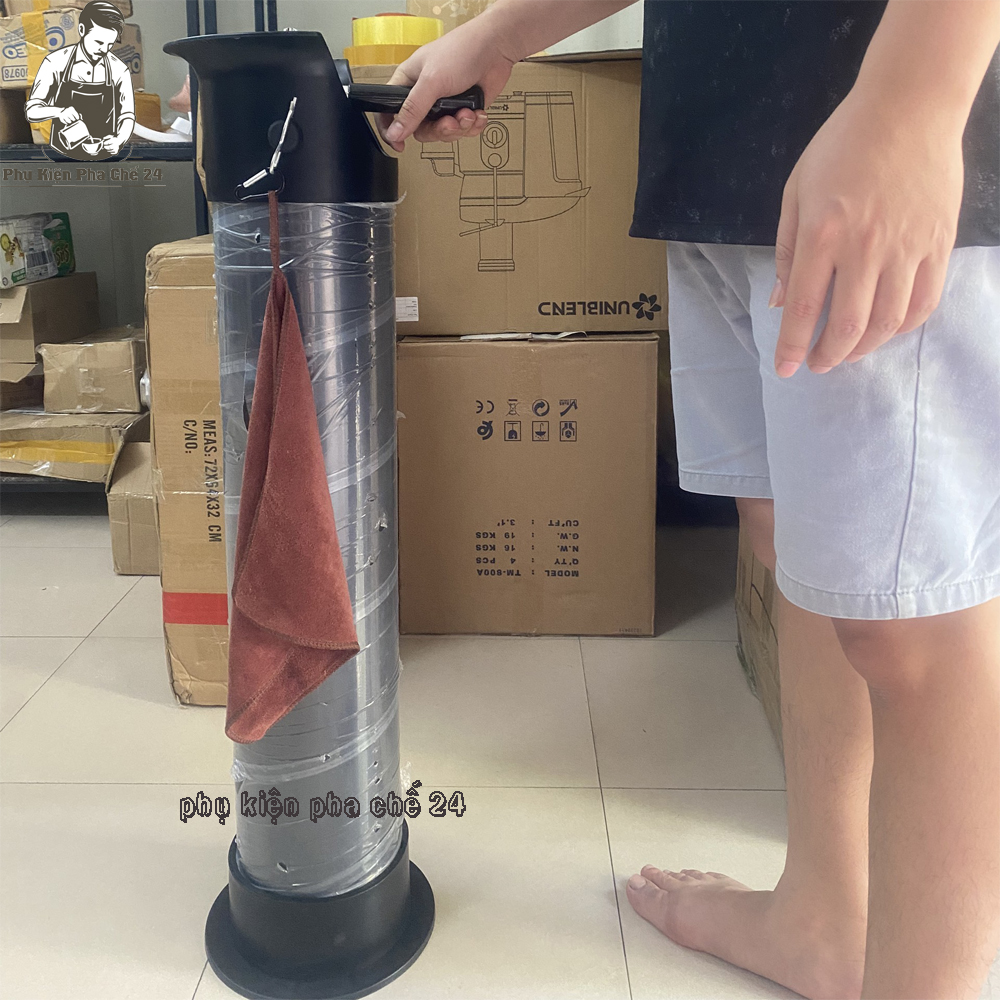 Hộp Đập Bã Cà Phê Dạng Đứng Ống Tròn Cao Knock Box