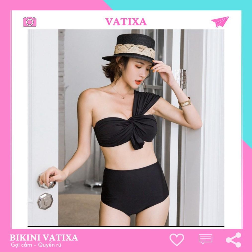 Bikini xoắn ngực choàng vai quần nhún (nhiều màu) VATIXA BKN21