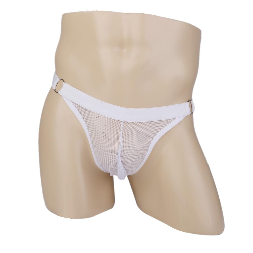 2/pack Mens Stretch Sheer Mesh Briefs Pouch Panties Underwear Lingerie