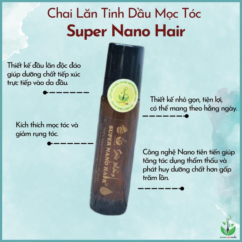 Serum kích thích mọc tóc Super Nano Hair (chai lăn 10 ml) - Kích thích mọc tóc, hạn chế rụng tóc