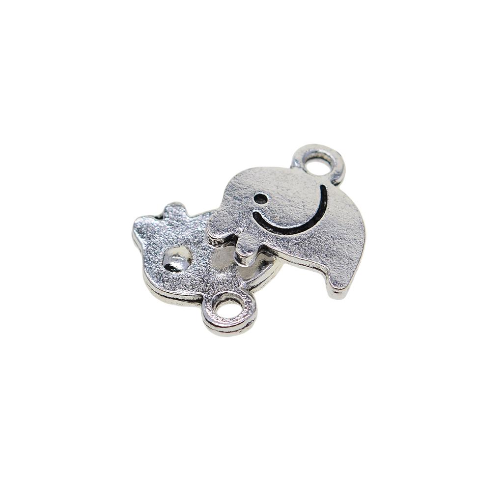 50x Tibetan Silver Cute Baby Elephant Charms Simple Lucky Jewelry DIY Making