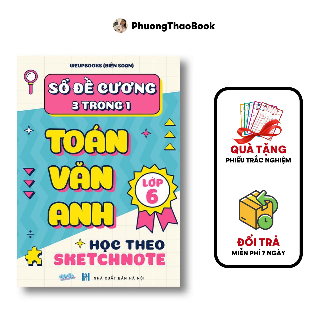 Sách - Đề Cương 3 Trong 1 Toán Văn Anh 6 (SKETCHNOTE)