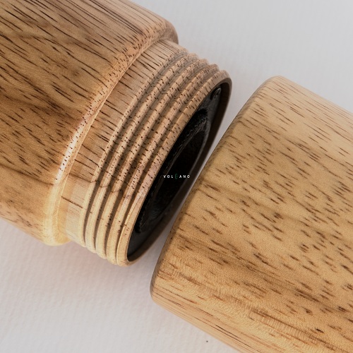 Cối xay cà phê thân gỗ hình trụ tròn lõi thép