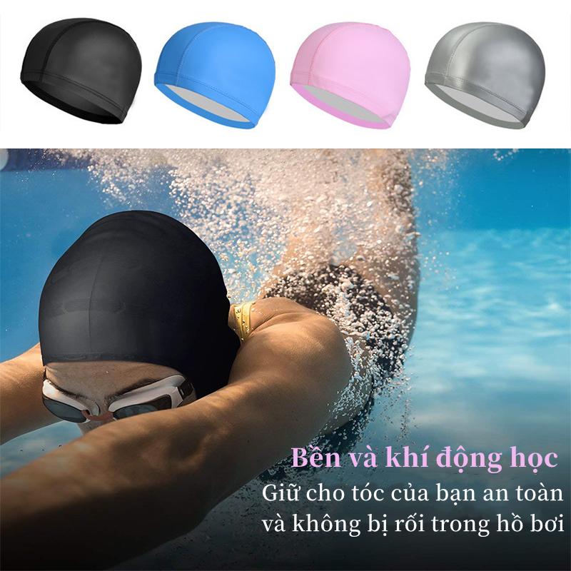 Nón Mũ Bơi Người Lớn,Mũ bơi người lớn nam,nữ,Mũ Bơi Bằng Vải Spandex,Không thấm nước,Chất liệu silicone cao cấp